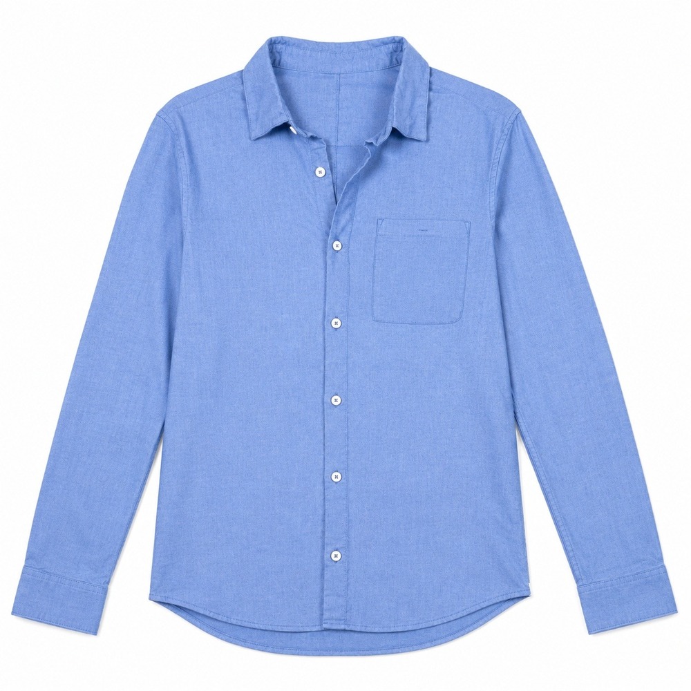 Lululemon Commission Shirt Men's Small Harbor Blue Oxford Long Sleeve Travel